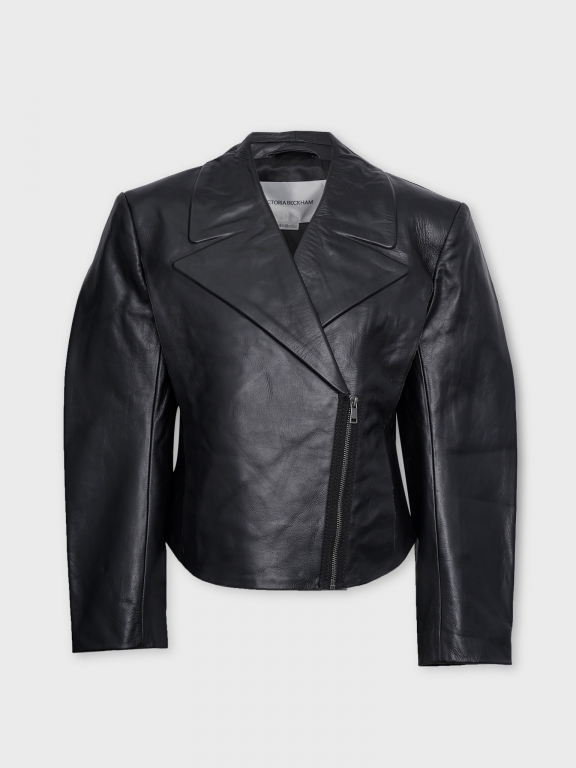 Tailored leather jacket on sale