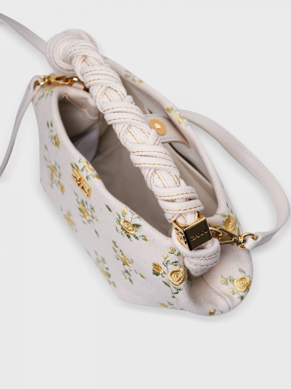 Ganni Bou Bag Mini Canvas Flowers - JADE Jakarta