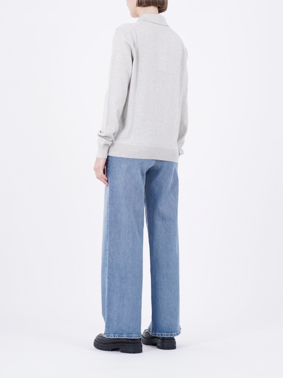 トップス BOLD FOX HEAD PATCH POLO JUMPER Maison Kitsuné Bold Fox Head Patch Polo Jumper In Black | ModeSens