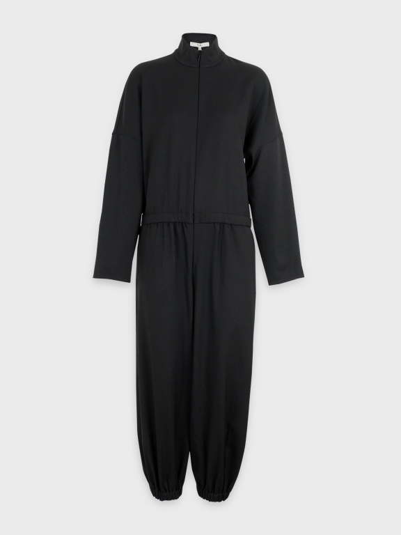 tibi chalky drape zip up jumpsuit