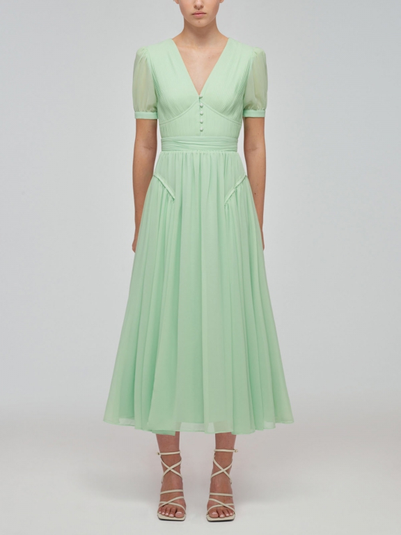 white christmas dresses Mink Pink Emma Long Sleeve Midi Dress Spearmint – Lizzy's This n That main image 0